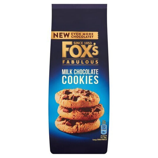 Fox's Fabulous Milk Chocolate Cookies 180G  | Imported