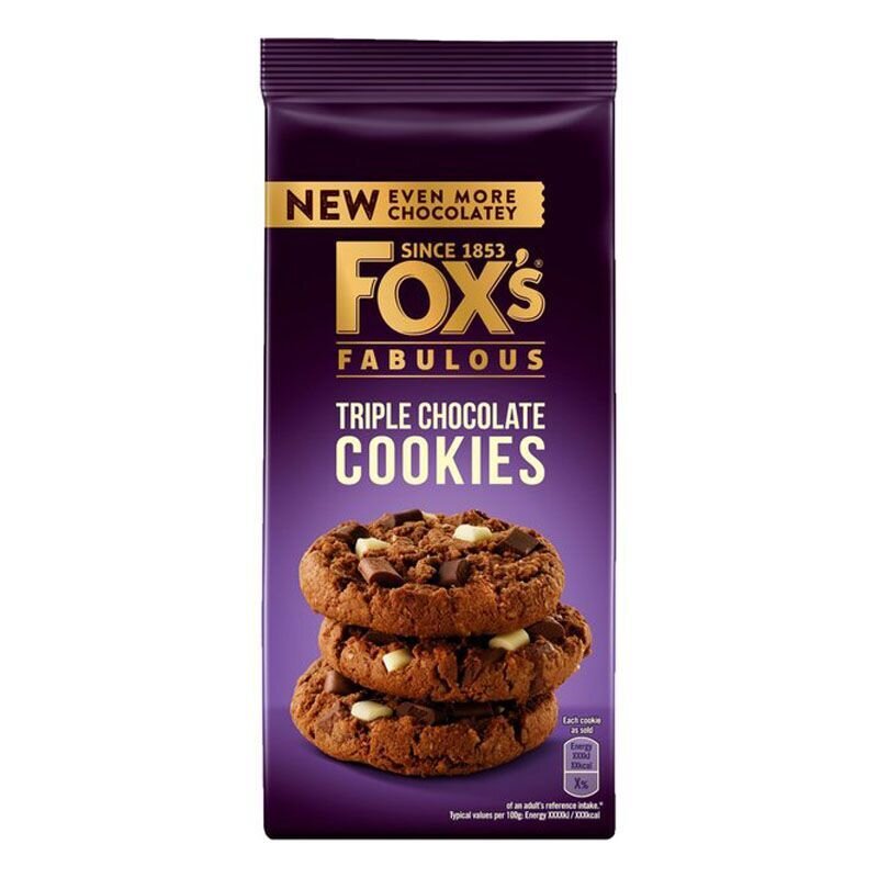 Fox's Fabulous Triple Milk Chocolate Cookies 180G | Imported From UK